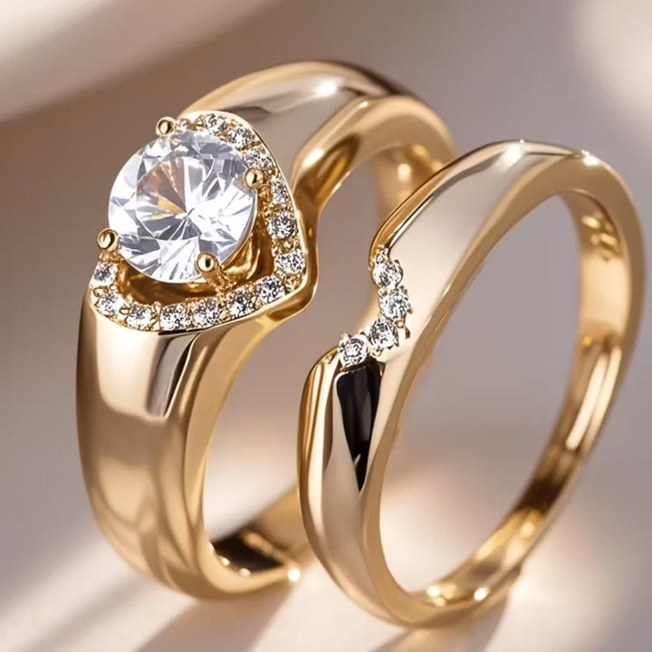 Orla & James - Heart Halo Duo Ring