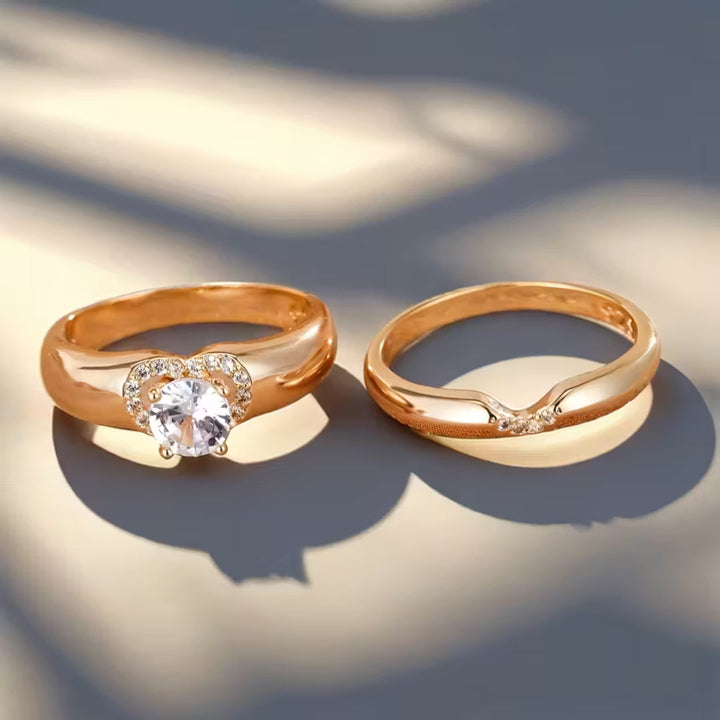 Orla & James - Heart Halo Duo Ring