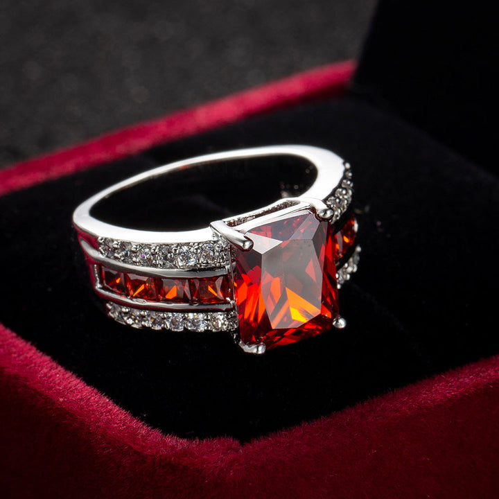 Orla & James - Silver Ruby Split-Shank Ring