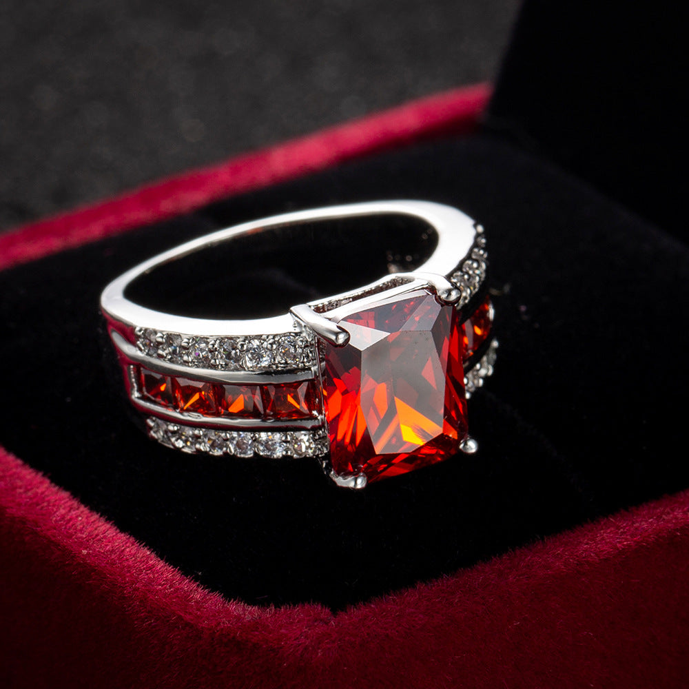Orla & James - Silver Ruby Split-Shank Ring