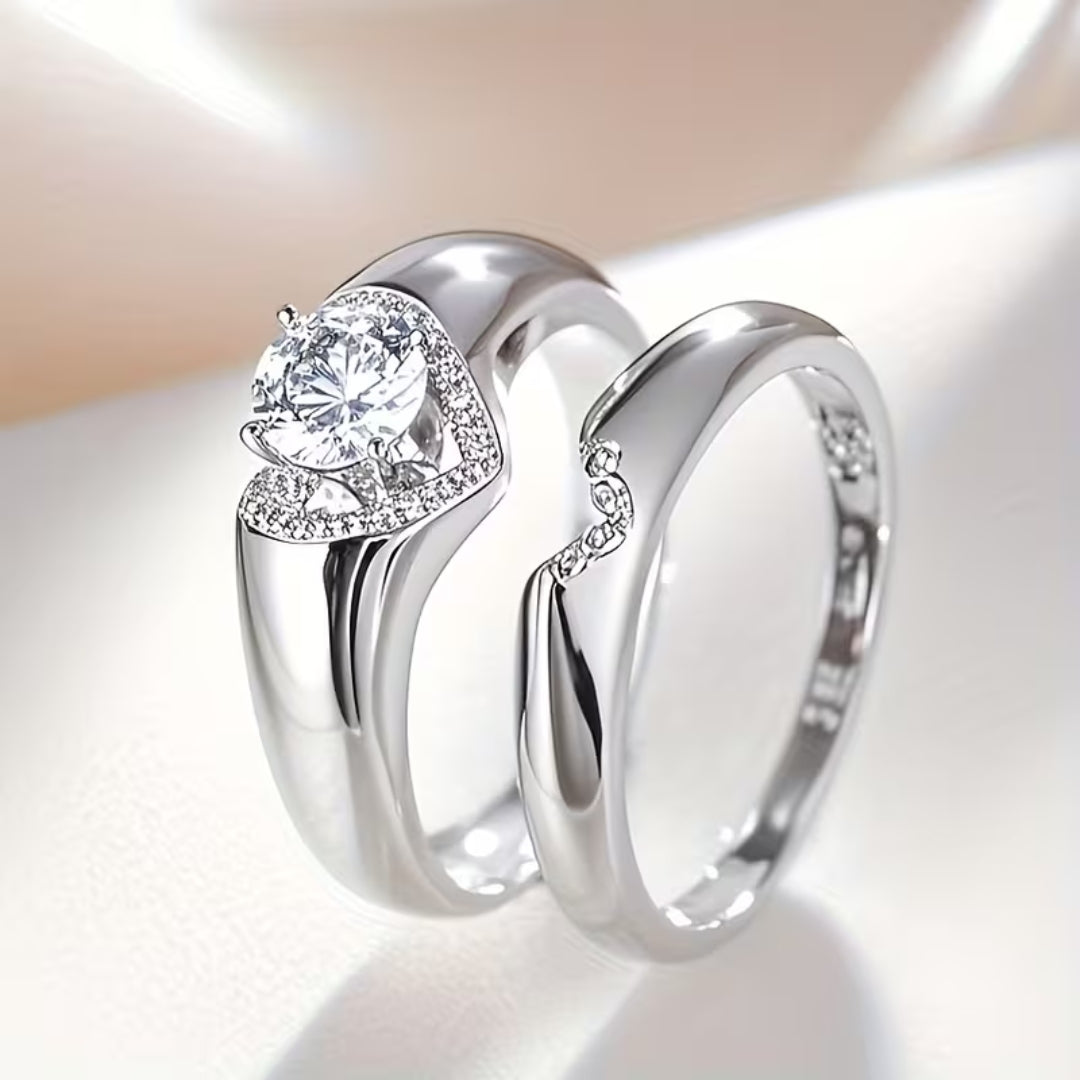 Orla & James - Heart Halo Duo Ring