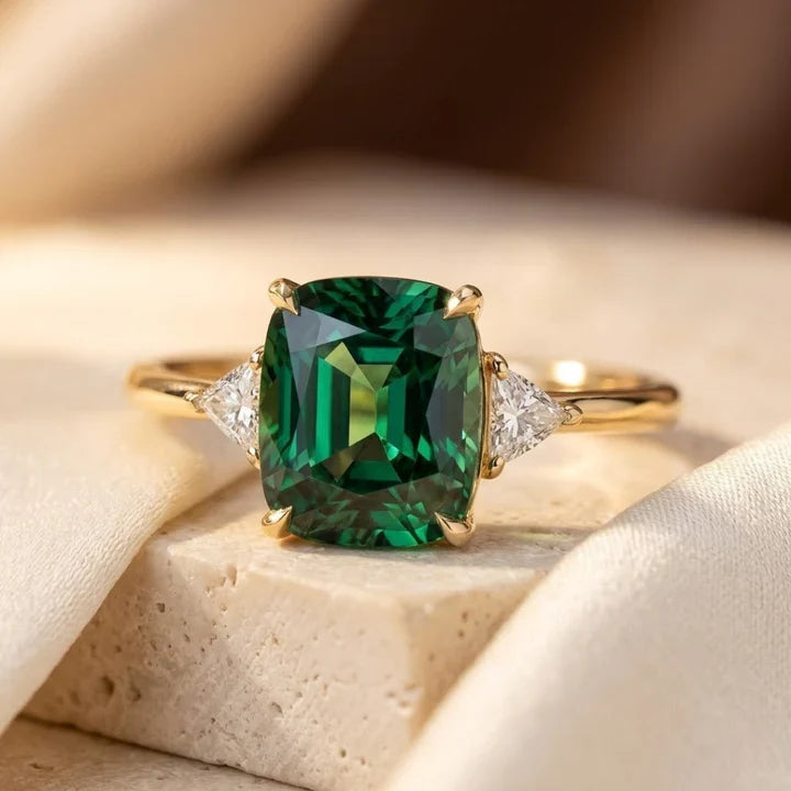 Orla & James - Gold Cushion Solitaire Ring