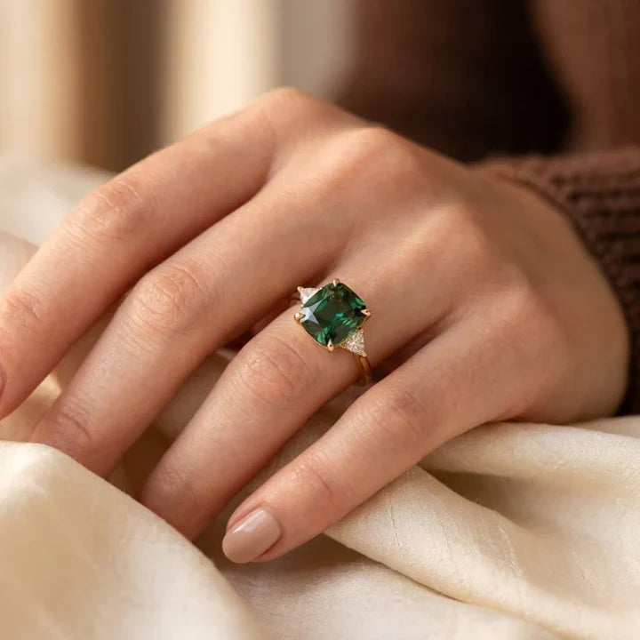 Orla & James - Gold Cushion Solitaire Ring