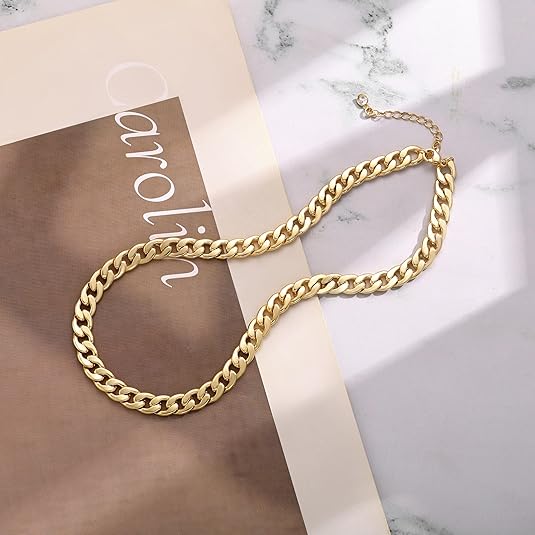 Orla & James - Gold Chunky Cuban Link Necklace
