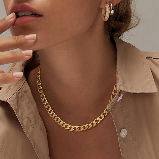 Orla & James - Gold Chunky Cuban Link Necklace