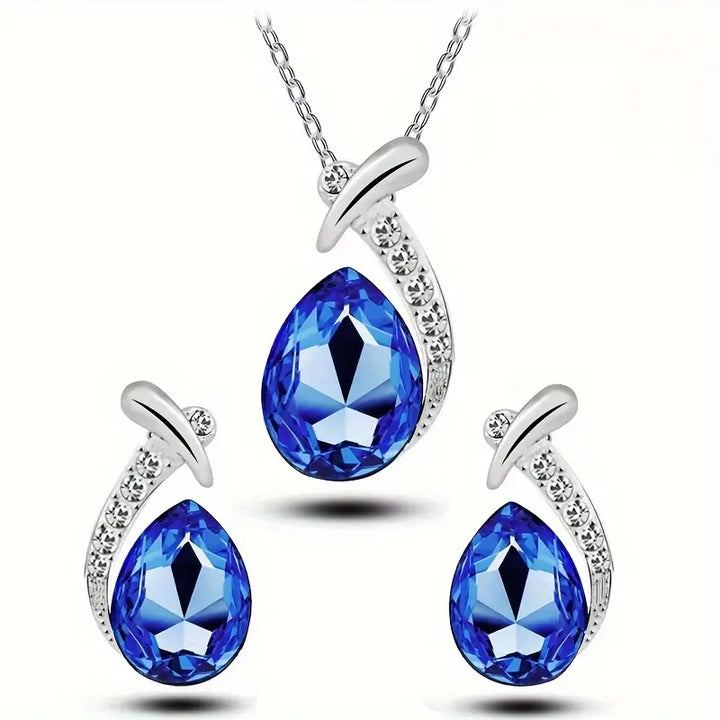 Orla & James - Classic Mermaid Elegance Jewelry Set in White Gold