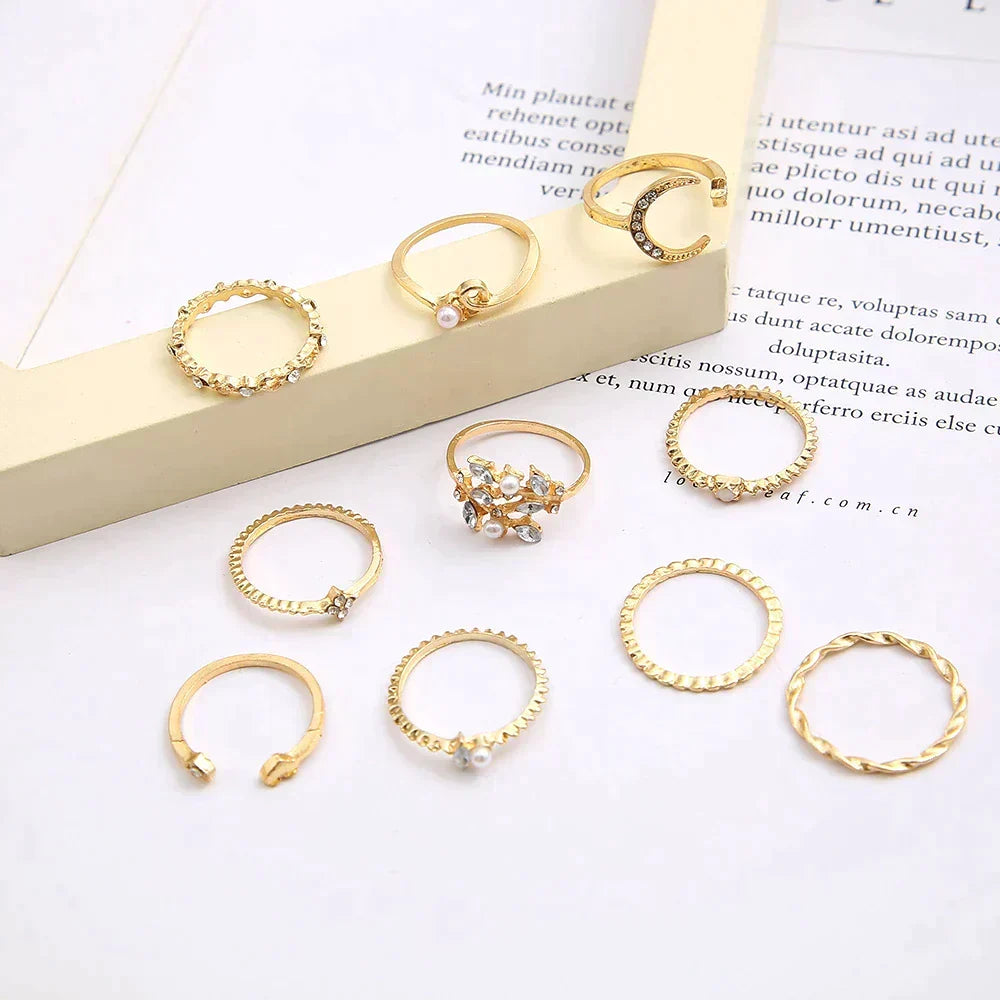 Orla & James- Silver and Gold Ring Set (10 Pairs)