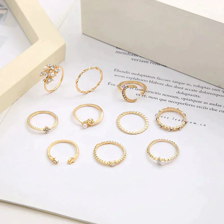 Orla & James- Silver and Gold Ring Set (10 Pairs)