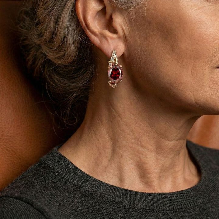 Orla & James - Crimson Twilight Drop Earrings