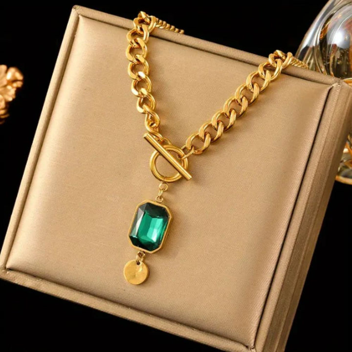 Orla & James - Emerald Pendant Necklace
