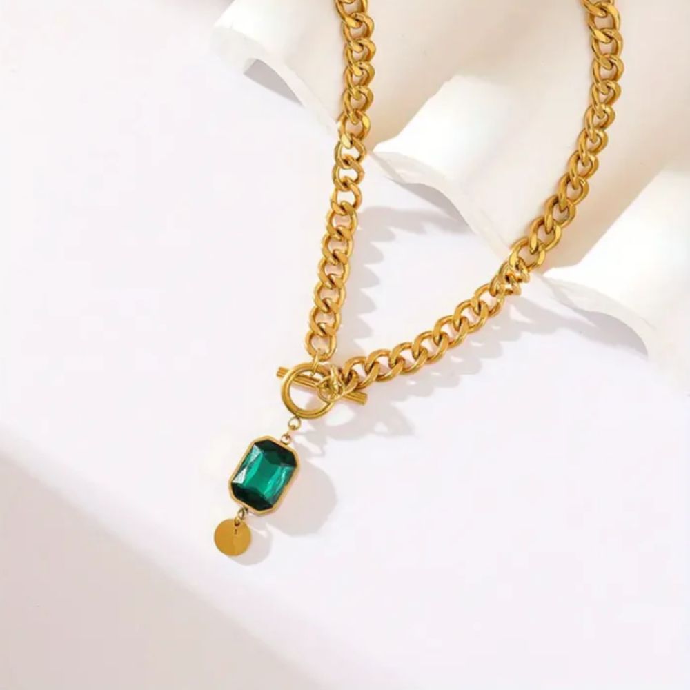 Orla & James - Emerald Pendant Necklace