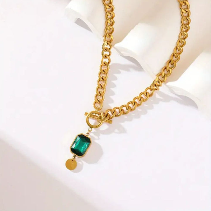 Orla & James - Emerald Pendant Necklace