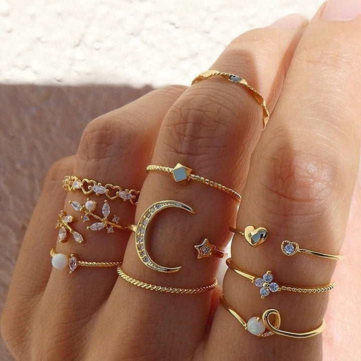 Orla & James- Silver and Gold Ring Set (10 Pairs)