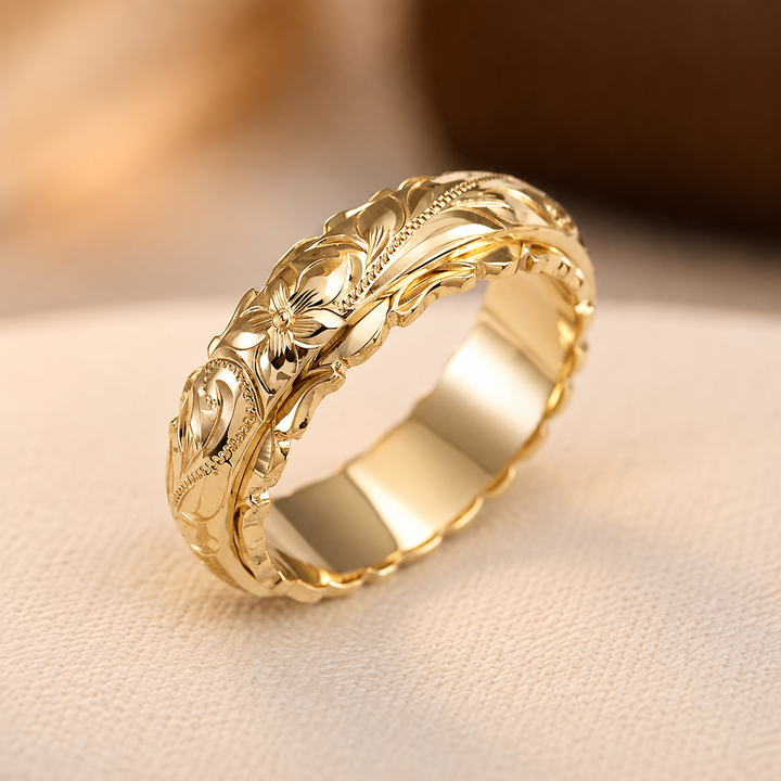 Orla & James - Antique Gold Flower Ring