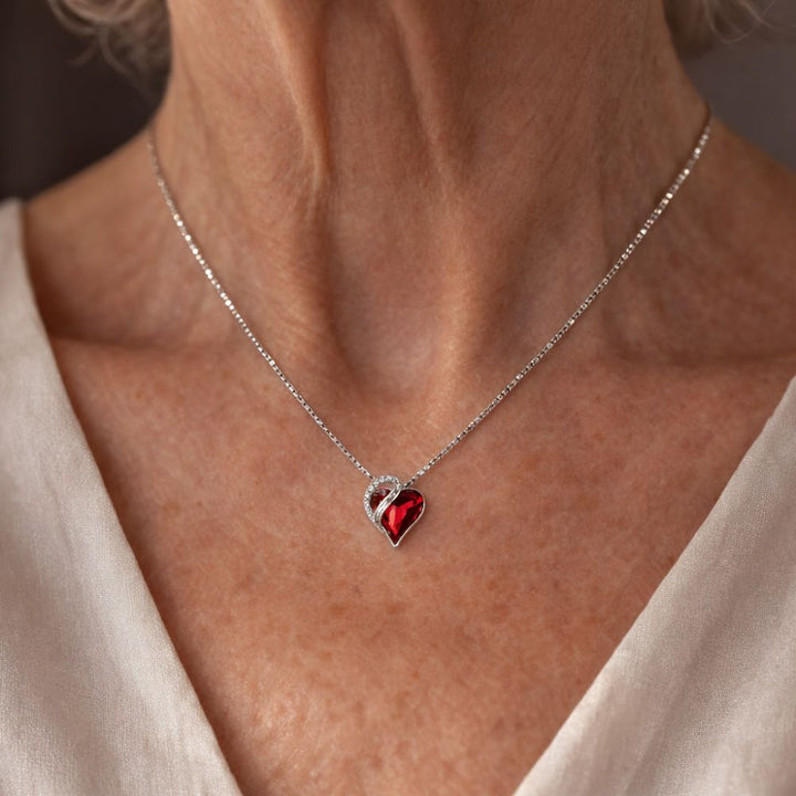 Orla & James - Infinity Heart Ruby Necklace