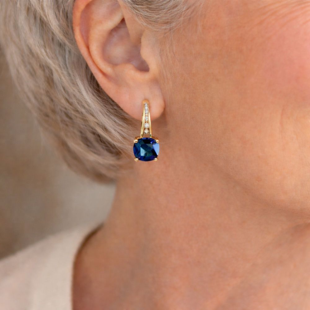 Orla & James - Mystic Sapphire Stone Hoop Earrings