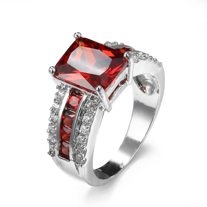 Orla & James - Silver Ruby Split-Shank Ring
