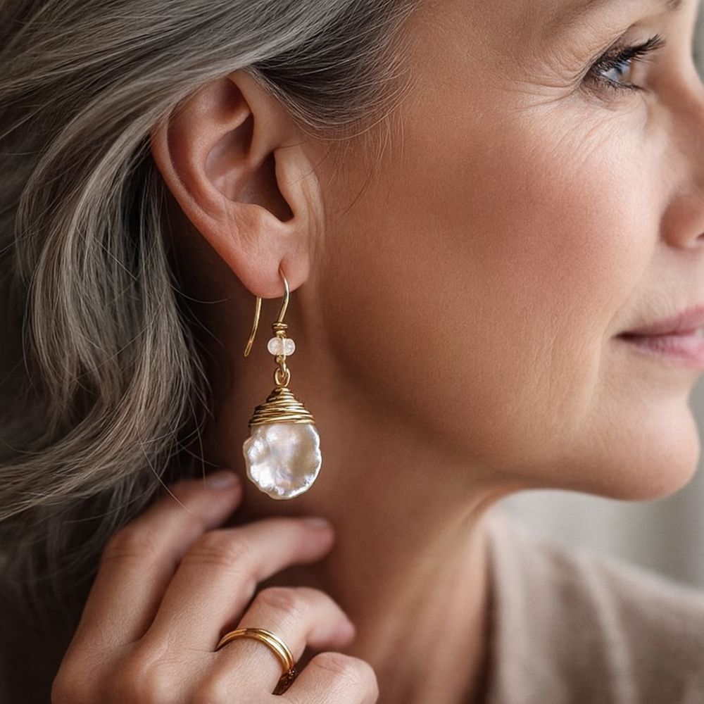 Orla & James - Vintage Baroque Pearl Drop Earrings