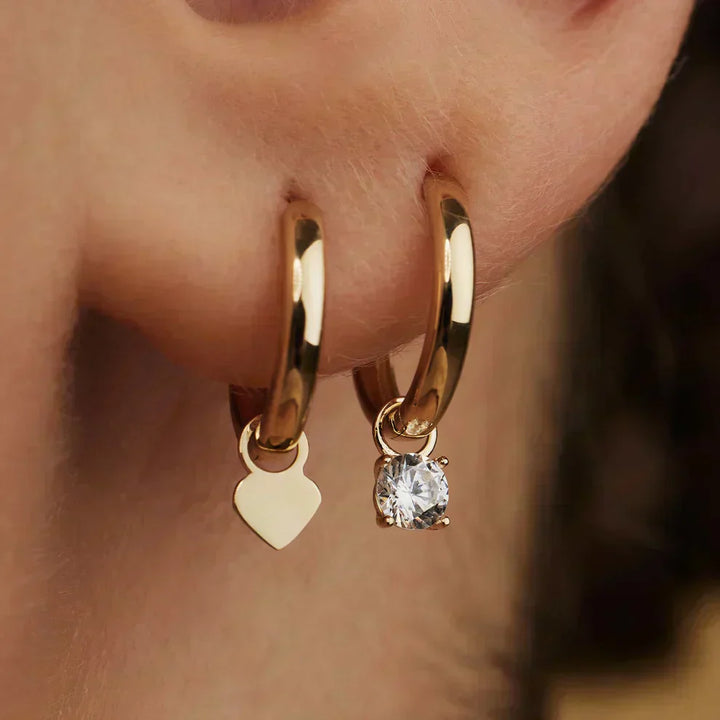 Orla & James - Gold Stone Hoop Earrings
