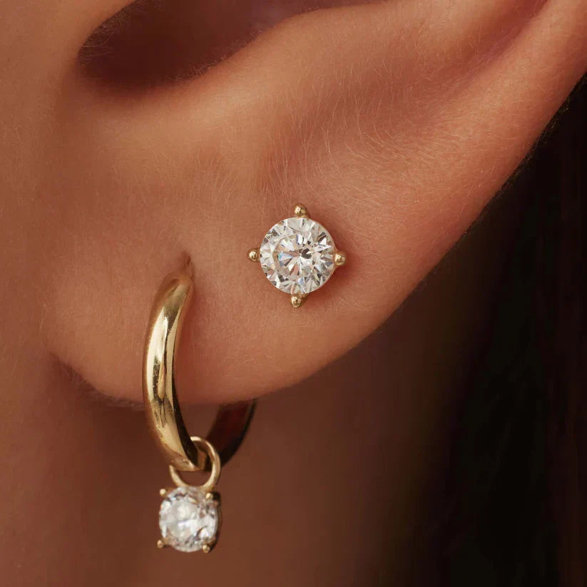 Orla & James - Gold Stone Stud Earrings