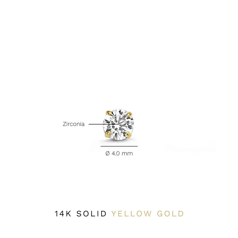 Orla & James - Gold Stone Stud Earrings