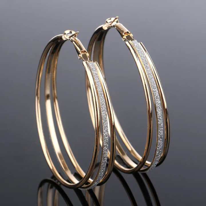 Orla & James - Vintage Gold-Plated Sparkling Earrings