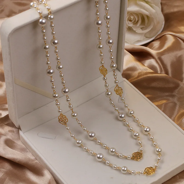 Orla & James - Elegant Gold Pearl Necklace
