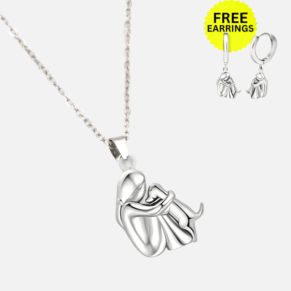 Orla & James - Hug Pendant with Matching Earrings