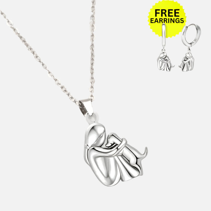 Orla & James - Hug Pendant with Matching Earrings