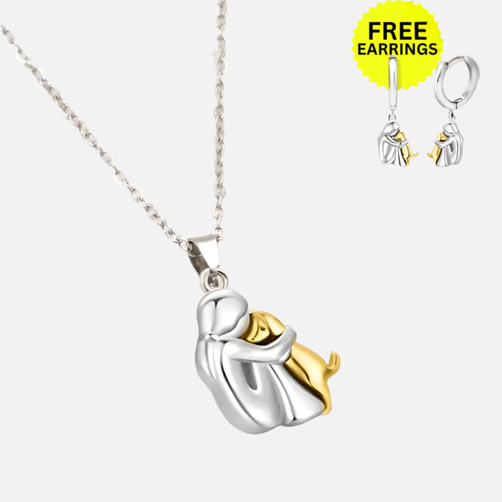 Orla & James - Hug Pendant with Matching Earrings