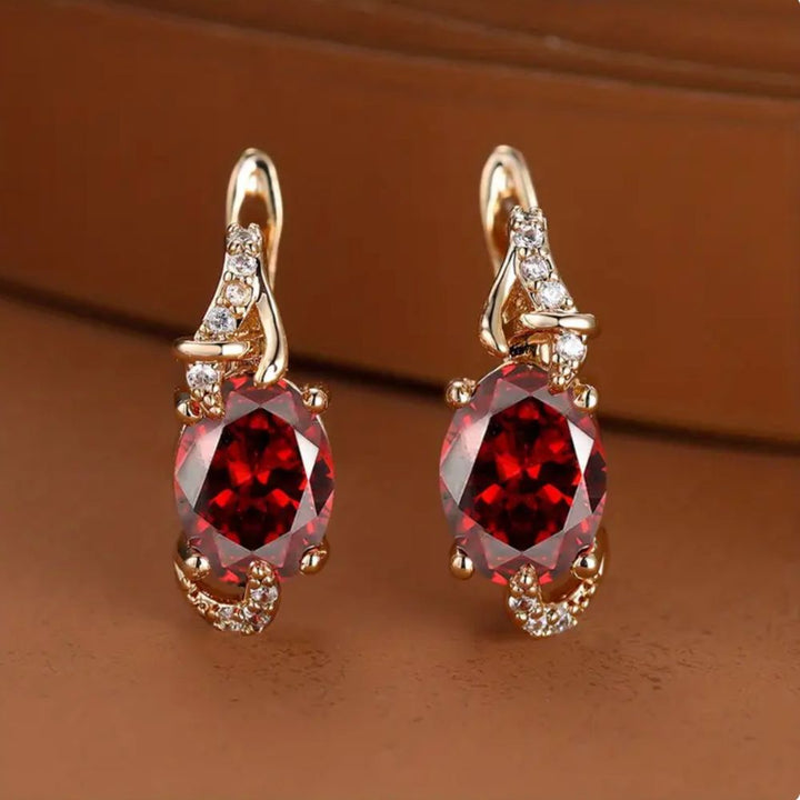 Orla & James - Crimson Twilight Drop Earrings