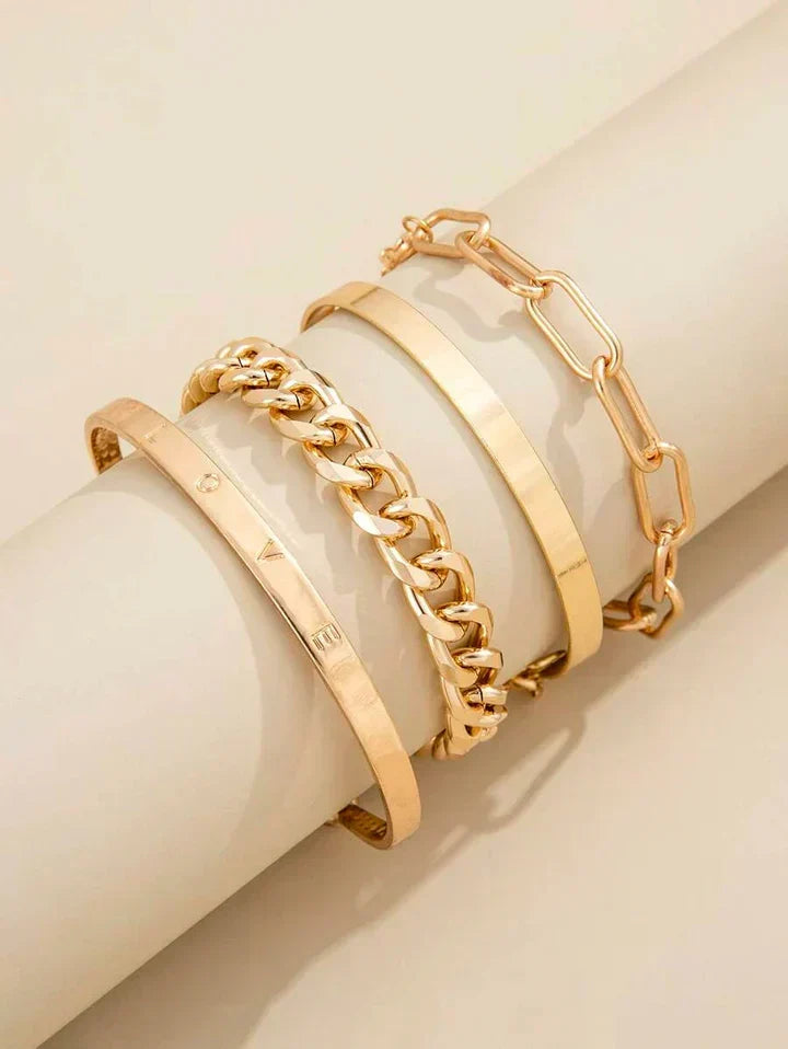 Orla & James - Mercer Bracelet Set | White Gold